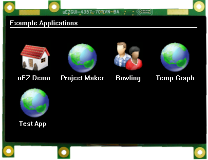 A photo of 7.0″ PCAP Touchscreen LCD GUI from the front