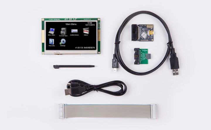 A photo of 4.3″ PCAP Touchscreen LCD GUI kit